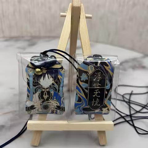 Game Impact Scaramouche Wanderer Creative Embroidery Pray Fortune Omamori Pendant Good Luck Amulet K