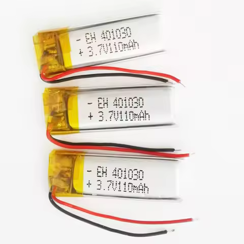 3 PCS 3.7V 110mAh LiPo Rechargeable Battery 401030 For Mp3 GPS Bluetooth Headset Recorder Braclet wa