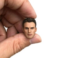 1/12 Scale Chris Evans Head Sculpt Carved Model for 6'' SHF Male Soldier Action Figure Body In Stock