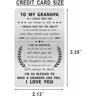 Alotozo Best Grandpa Christmas Gifts for Men, Thank You Grandfather Christmas Card, Engraved Steel F