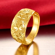 รูปแบบล่าสุด!!ปรับไซส์ได้ เครื่องประดับแฟชั่น ผลิตจากช่างฝีมือจากเยาวราชแหวนทองครึ่งสลึง 1.9 กรัม  ขายได้ จำนำได้ มีใบรับประกัน แหวนทอง แหวนไม่ลอก แหวนหุ้มทอง ไม่ลอก ไม่ดำ แหวนทอง 2สลึง แหวน ลายดอกไม้ แหวนทองปลอม เครื่องประดับ ทองเหมือนแท้