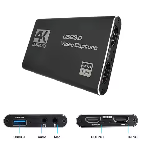 4K 30HZ USB 3.0 Video Capture Card HDMI-compatible For VHS Board Grabber PS4 Game DVD Camera Video R