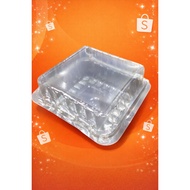 100 H127 Plastic Food Containers | Transparent Plastic Box 8.5x8.5x5cm | Block 100 Pieces