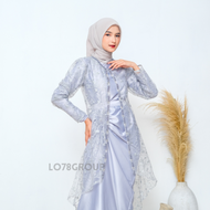 Dearsamira - Gamis Brokat Outer Silk Lepas Pasang Aghnia Gamis Kondangan Remaja Kekinian Viral 2023 Dress Brokat Wisuda
