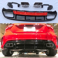 For Mercedes Benz W176 Hatchback 4 Door 2015-2018 A45 AMG A180 A200 Rear Diffuser Lip Spoiler