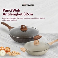 Welcook 32 cm Aluminum Non-stick Wok Pan Induction