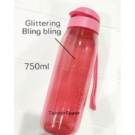*1pc glittering bling bling*Tupperware Lohas Bottle with EDD cap + strap 750ml H2GO Tumbler Water Fl