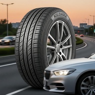KILOARX 215/55 R17 Car Tire Bundle with Air Cap and Motorcycle Valve Cap