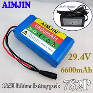 7S2P Rechargeable Battery Pack 18650 battery  25.2V 6000mAh Li-ion battery +Charger