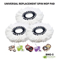 BMO-5 Universal Replacement Spin Mop Pad Microfiber Heads Floor Replacement Fiber Universal spin mop