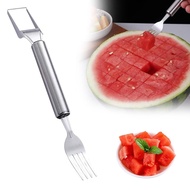 <2025 NEW> Watermelon Cutter 2-in-1 Fruit Cutter Dual Head Watermelon Fork Slicer Cutter