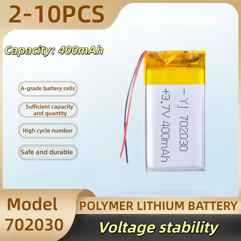 3.7V Li-ion Batteries 702030 Lipo Battery 500mAh Lithium Rechargeable Polymer for Steriliser Bluetoo