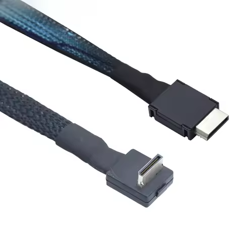 OcuLink PCIe PCI-Express SFF-8611 4i 42P Straight to OcuLink SFF-8611 4I 90 degree for SSD Data Acti