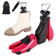 Adjustable Shoe Stretcher for Wide Feet - Leather Shoe Tree UK Size 4-12 (Rose Red)