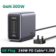 UGREEN 300W GaN 5-Port Fast Charger 4C1A 4 Type-C 1 USB-A Charger for Laptop Power Adapter MacBook P