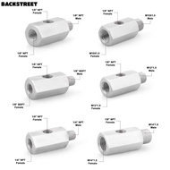 BACKSTREET Oil Pressure Sensor Connector, 1/8"NPT Female 1/8NPT 1/4NPT 1/8 BSPT Feed Line Gauge Tee 
