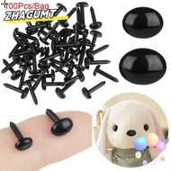 ZHAGUMT 100pcs/bag Safety Oval Nose Mini 4X5MM/5X7MM DIY Plastic Animals Noses Accessories