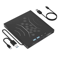 【JJL】-USB3.0 Portable External Disk Optical Drive CD/DVD Drive Player CD Burner for PC Laptop