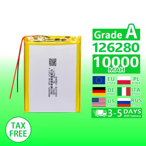 126280 10000mah 3.85v Polymer Lithium Battery Suitable For Mobile Power Supply Digital Products Gps 