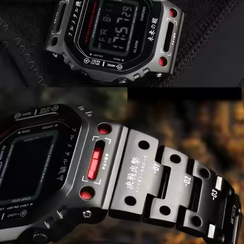 DW5600 GMW-B5000 Mech Style Mod Kit Stainless Steel Metal Bezel for Casio G-SHOCK GWB5600 DW5600HR S