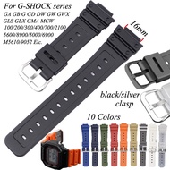 TPU Watch Band For Casio G-Shock DW-6900 5600E GW-M5610 GA-2100 110 GD110 GLS8900 Watch Strap Silicone Resin Wrist Bracelet 16mm