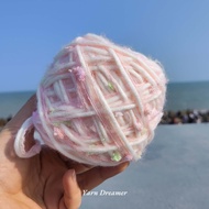 Pink Iceland Wool Yarn Fancy Crochet Yarn Hand Blended Yarn Cotton Knitting Yarn Woolen Knit Yarn
