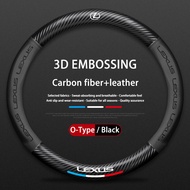 Sợi Carbon da 6D Relief vỏ bọc vô lăng ô tô 38cm cho Lexus RX 570 RX300 LX570 ct200h nx250 RX350 LX4