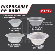 (50pcs) MURAH PP PLASTIK BOWL | MANGKUK 4”/5”/7”