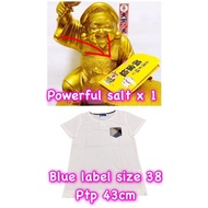 BL18) Blue Label t-shirt and Powerful Salt Charm from Japan temple