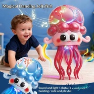 YRBWDYZDH Electric Jellyfish Toy, Colorful LED Light Obstacle Avoidance Dance Jellyfish Doll, Wiggli