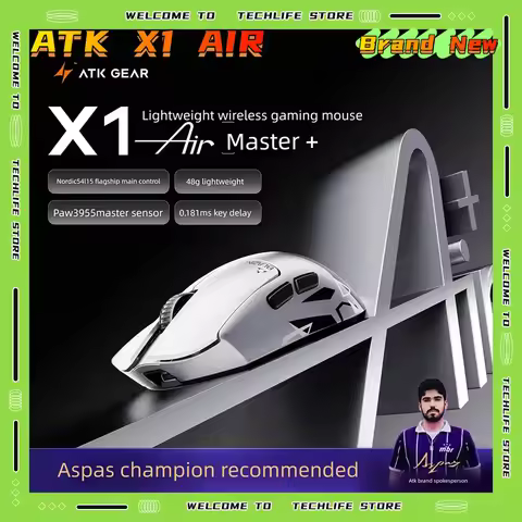ATK Blazing Sky X1V2/X1 Air Master Edition+ Wireless Gaming Mouse 48g Medium-Large Hand PAW3955 MAST