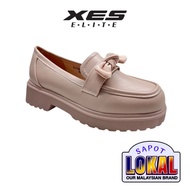 XES Elite Ladies ELC1048-A35 Chelsea Platform Chunky Loafers Heels ( Black / Almond )