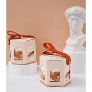 [7x7x7cm] Nordic style hexagonal leather gift box - new model Hy Hy Store