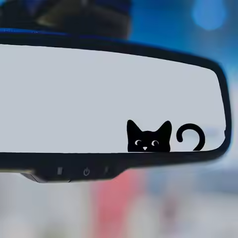 5 pieces of cat stickers, mini cat, cat, rearview mirror stickers, car stickers, indoor/outdoor stic