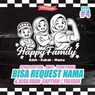 Happy Family Single Parent Cutting Stickers 1 Color SERIES 4