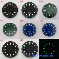 30.5mm Black Blue Sterile Luminous Dial fit NH35 ETA 2824 2836 Miyota 8215 821A Mingzhu DG2813 3804 