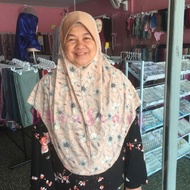 TUDUNG LABUH CORAK BUNGA XXL