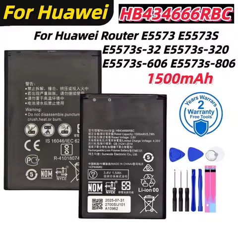 HB434666RBC 1500mAh For Huawei Router E5573 E5573S E5573s-32 E5573s-320 E5573s-606 E5573s-806 Replac