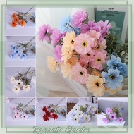 6 Heads Zinnia Artificial Flower | Zinnia Bunga Hiasan Daisy | Wedding Decor | Home Decoration