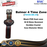 Balmer 4 Time Zone Men's Watch (7843G-BK-49) NEW