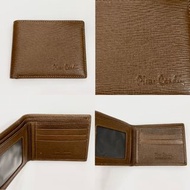 🇫🇷 Pierre Cardin France Simple Leather Wallet with Photo / ID Card Window in coffee bean brown 法國牛皮真