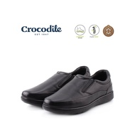 Crocodile Mens Cow Leather Comfort Shoes - Black 352401-DL1-1L