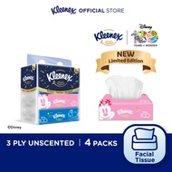 Kleenex Facial Tissue Softpack DIsney 100 Design - 3PLY (100s x 4 packs)