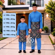 BAJU MELAYU BUDAK KAIN PEARL SKIN PREMIUM QUALITY SIZE 2 YEARS TO 12 YEARS.