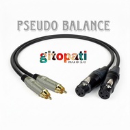 Mogami 2549 Neutrik nc3fxx b to rca Amphenol pseudo Balance