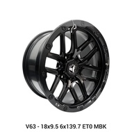【Installation Available】 4X4 RAXER V63 OFFROAD WHEELS 18 INCH 18X9.5 6X139.7 ET0 MBK READY STOCK SPO
