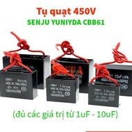 Fan Capacitor, Pump Capacitor 450V AC 1uF 1.5uF 2uF 2.5uF 3uF 3.5uF 4uF 4.5uF 4.5uF 5uF 10uF Good Ty