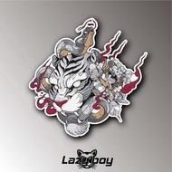White Tiger Japanese Style Japanese Style Tiger Thunder Car Sticker Sticker Waterproof Sticker Hard 