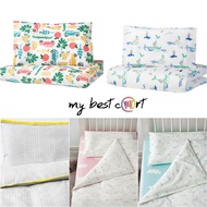 IKEA HIMMELSK 3pcs Bed Linen Bedsheet Pillowcase for Cot 120x60 cm