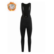 Warm High-Density Bicycle Men's Cycling Pants Road Fleece Cycling Pants Straps Fleece Lining Autumn 